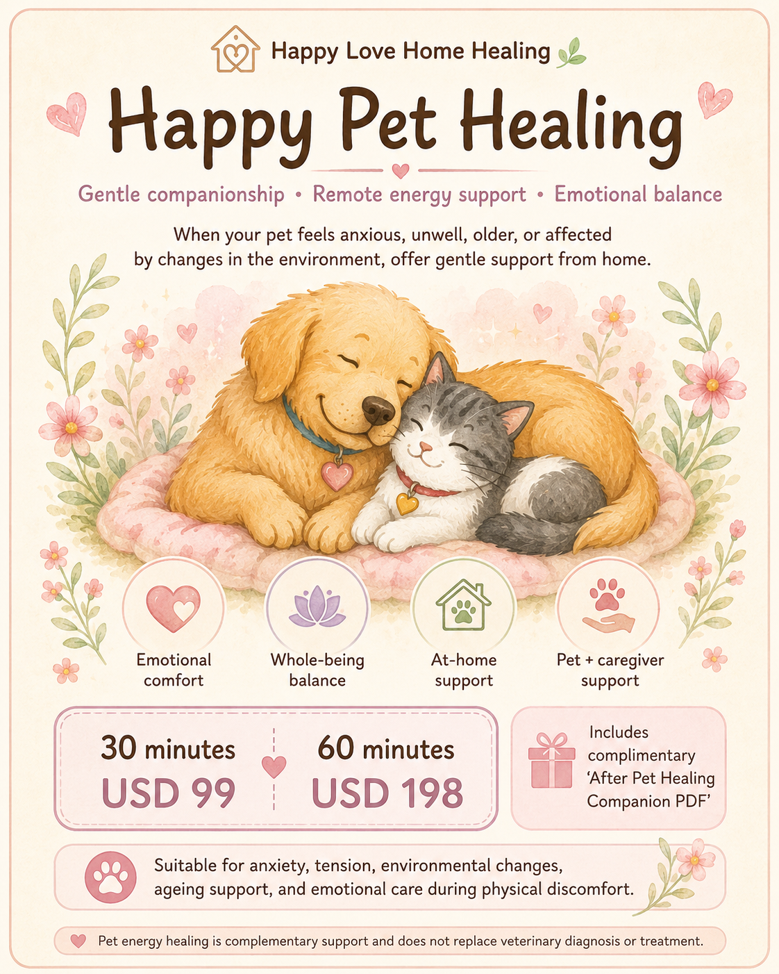 Happy Pet Healing remote support options