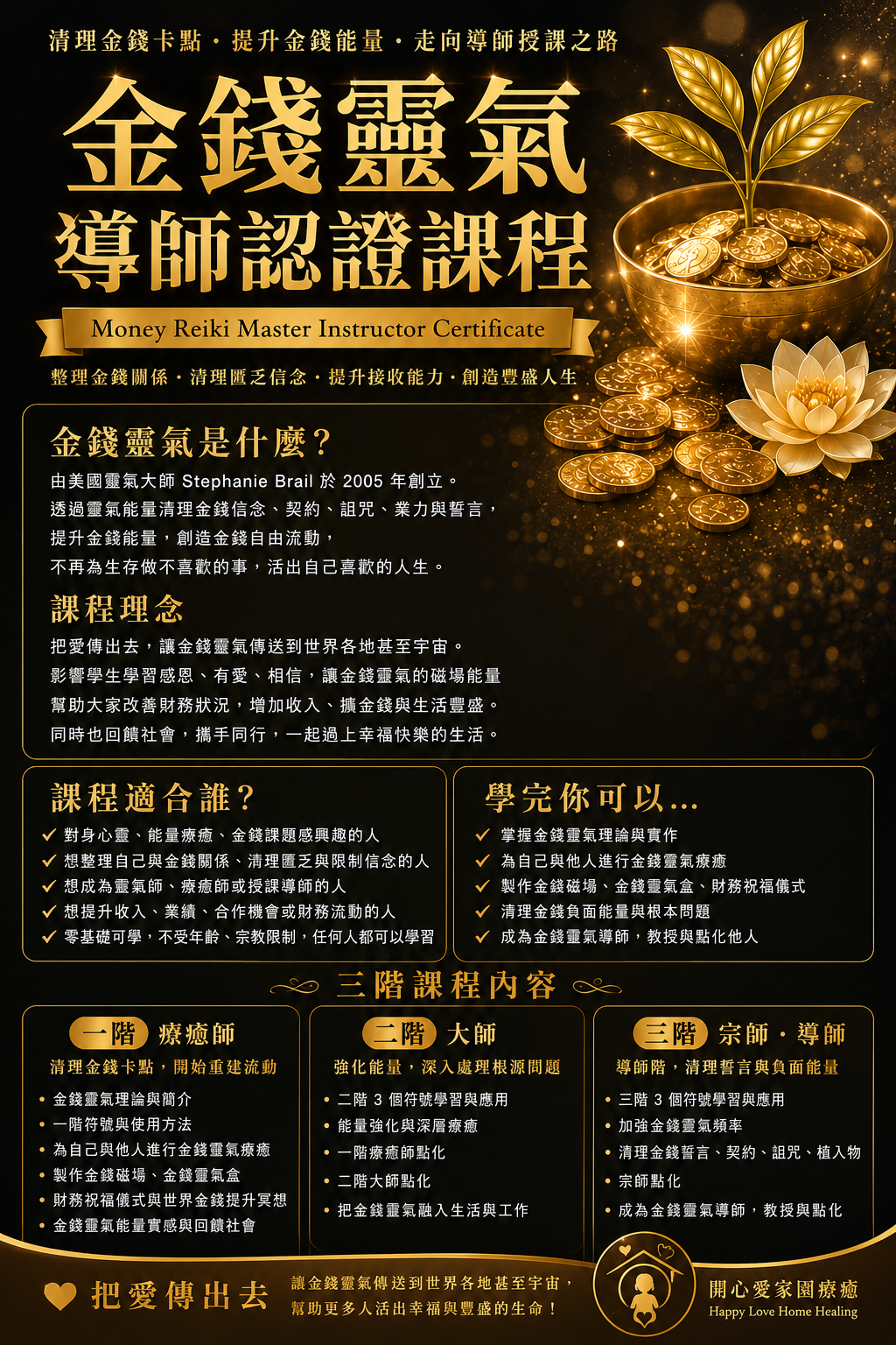Money Reiki Master Instructor Certificate 金錢靈氣導師認證課程